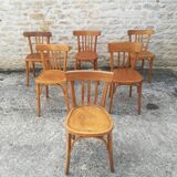Mismatched bistro chairs