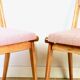 Vintage fuchsia boucle chairs - set of 6