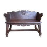 Rustic solid oak bench