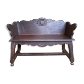 Banc rustique en chêne massif