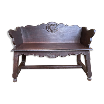Banc rustique en chêne massif