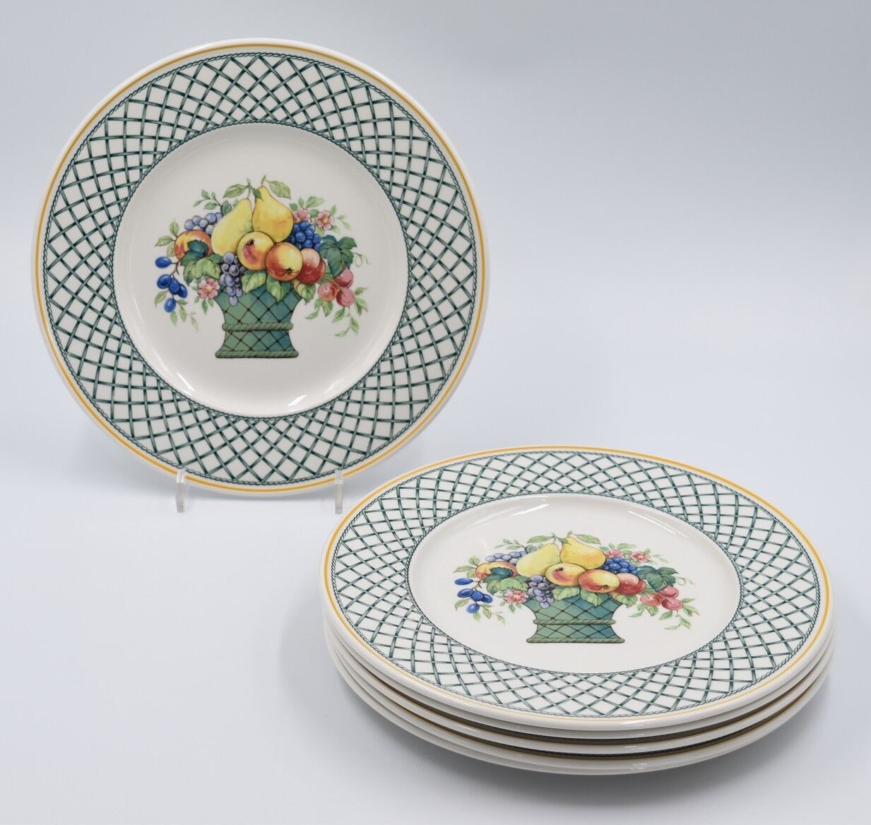 6 flat plates Villeroy & Boch basket model