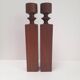 Pair of large Danish teak candlesticks from the 50s.