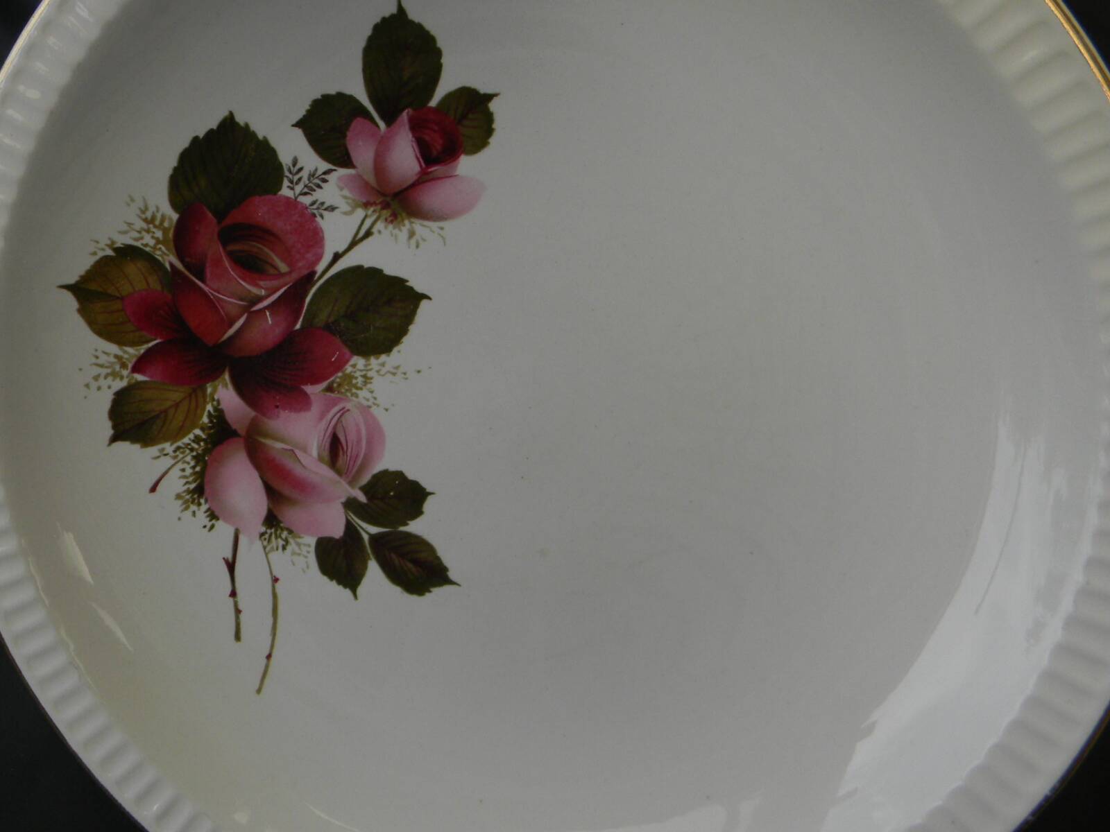 6 assiettes plates en faïence de SARREGUEMINES. Modèle Richemond.