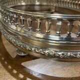 Silver-plated metal table planter from the 1930s
