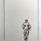 Pierre buraglio, standing station, 1996. lithograph signed in pencil