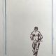 Pierre buraglio, standing station, 1996. lithograph signed in pencil