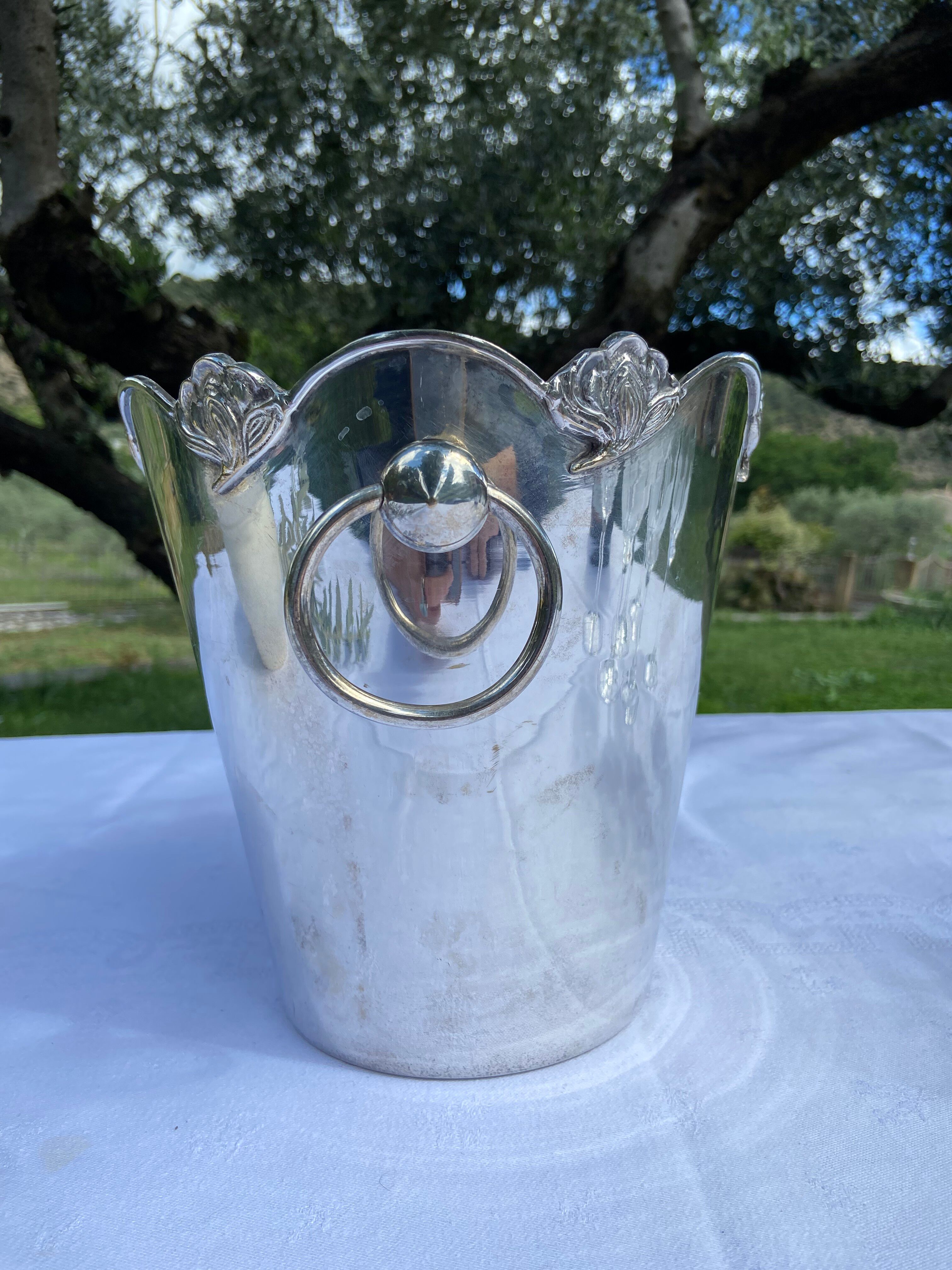 Vintage silver-plated champagne bucket – large elegant model