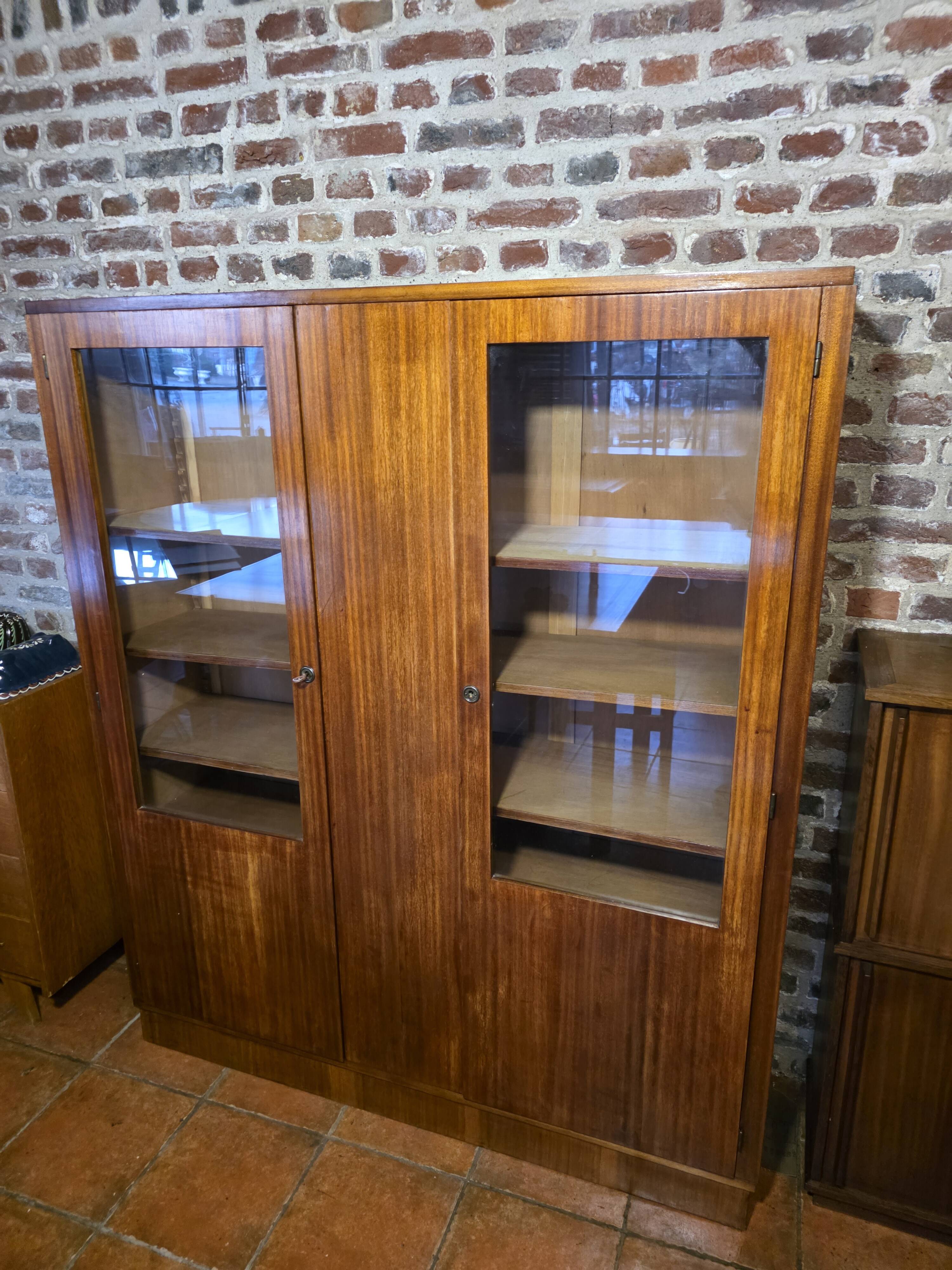 Art Deco mahogany library from the 1930s.