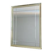 Vintage hollywood regency gold facetted mirror, 80s wall mirror