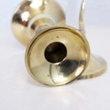Candlestick duo in Lucite and brass