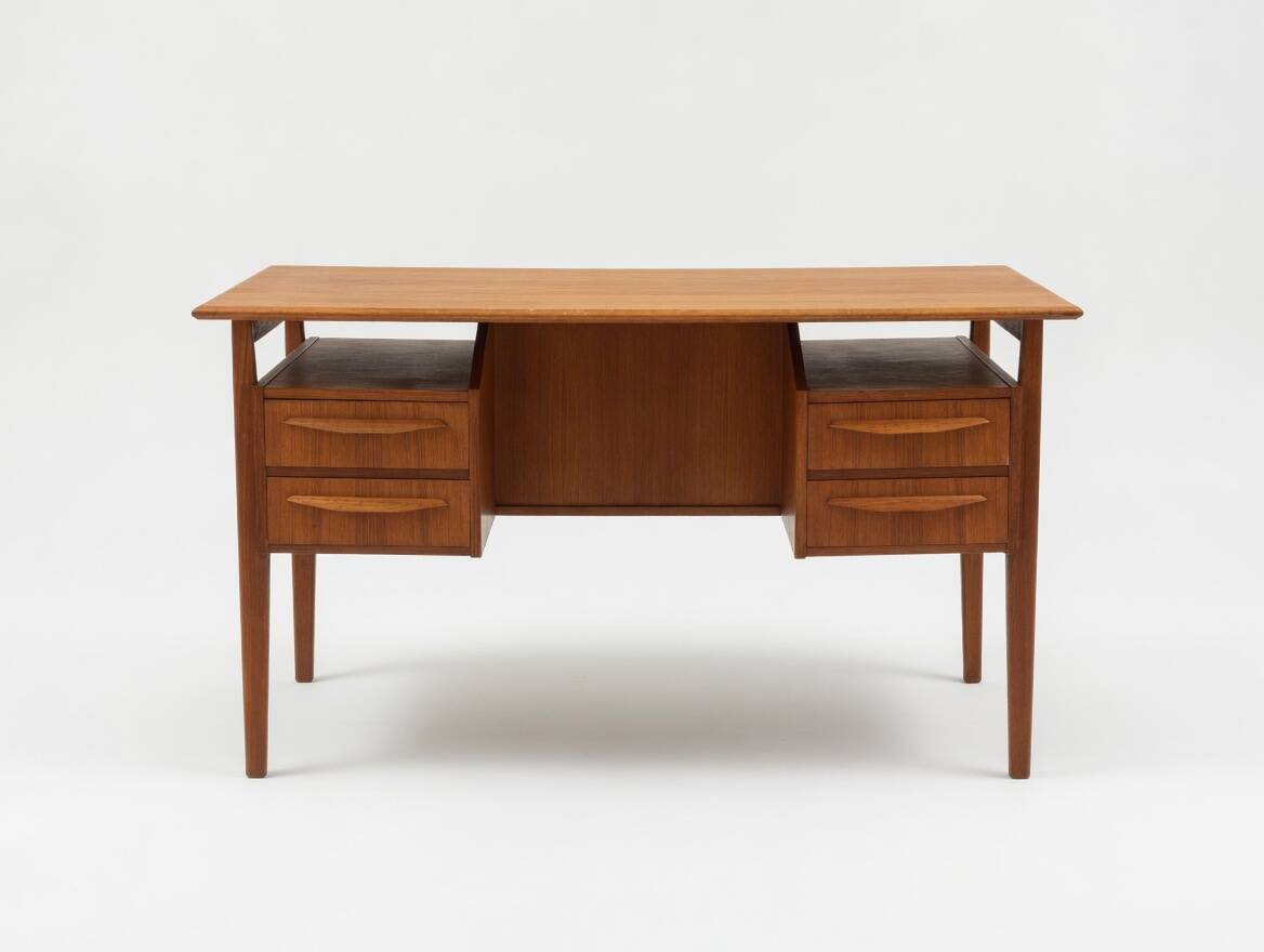 Teak Desk By Gunner Nielsen For Tibergaard, 1960s.
