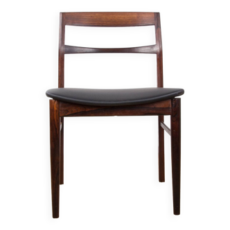 Series of 4 Danish chairs in Rosewood and Skai new by Henning Kjaernulf for Vejle Stole 1960.