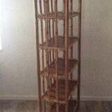 Lot 2 vintage bamboo shelves