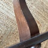 Spiral oak pedestal table