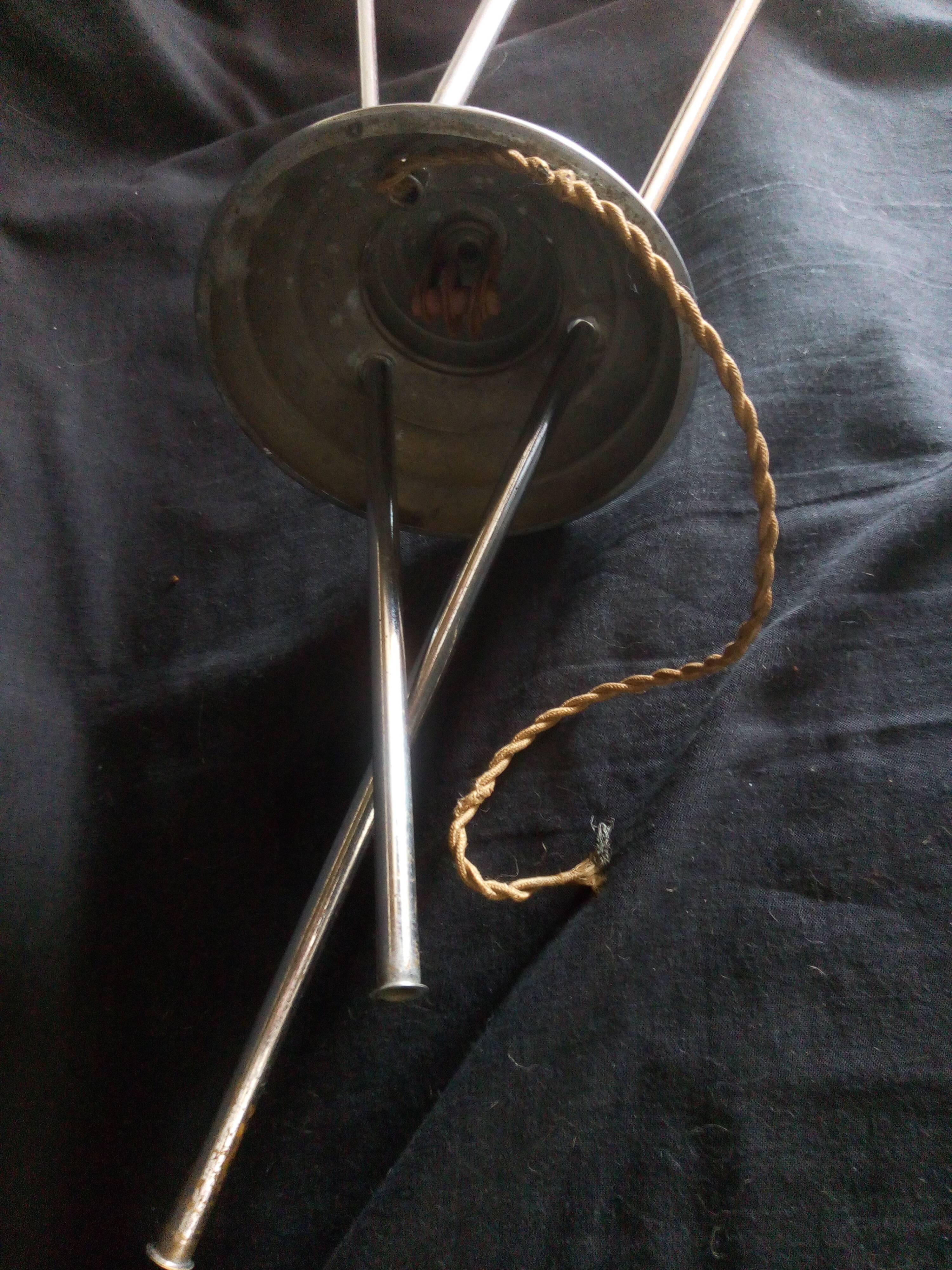 Art Deco pendant lamp in molded and pressed glass signed Degué, dragonfly motifs