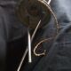 Art Deco pendant lamp in molded and pressed glass signed Degué, dragonfly motifs
