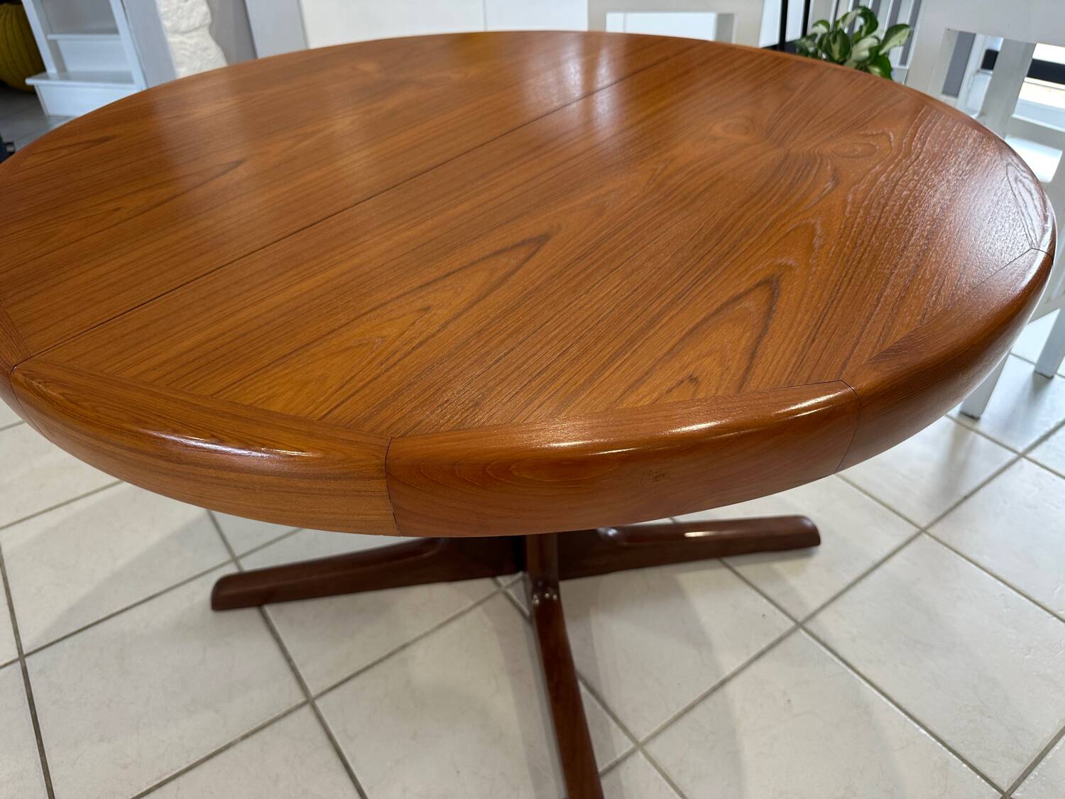 Extensible Baumann teck table vintage 1970