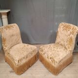 Paire de chaise "crapaud"