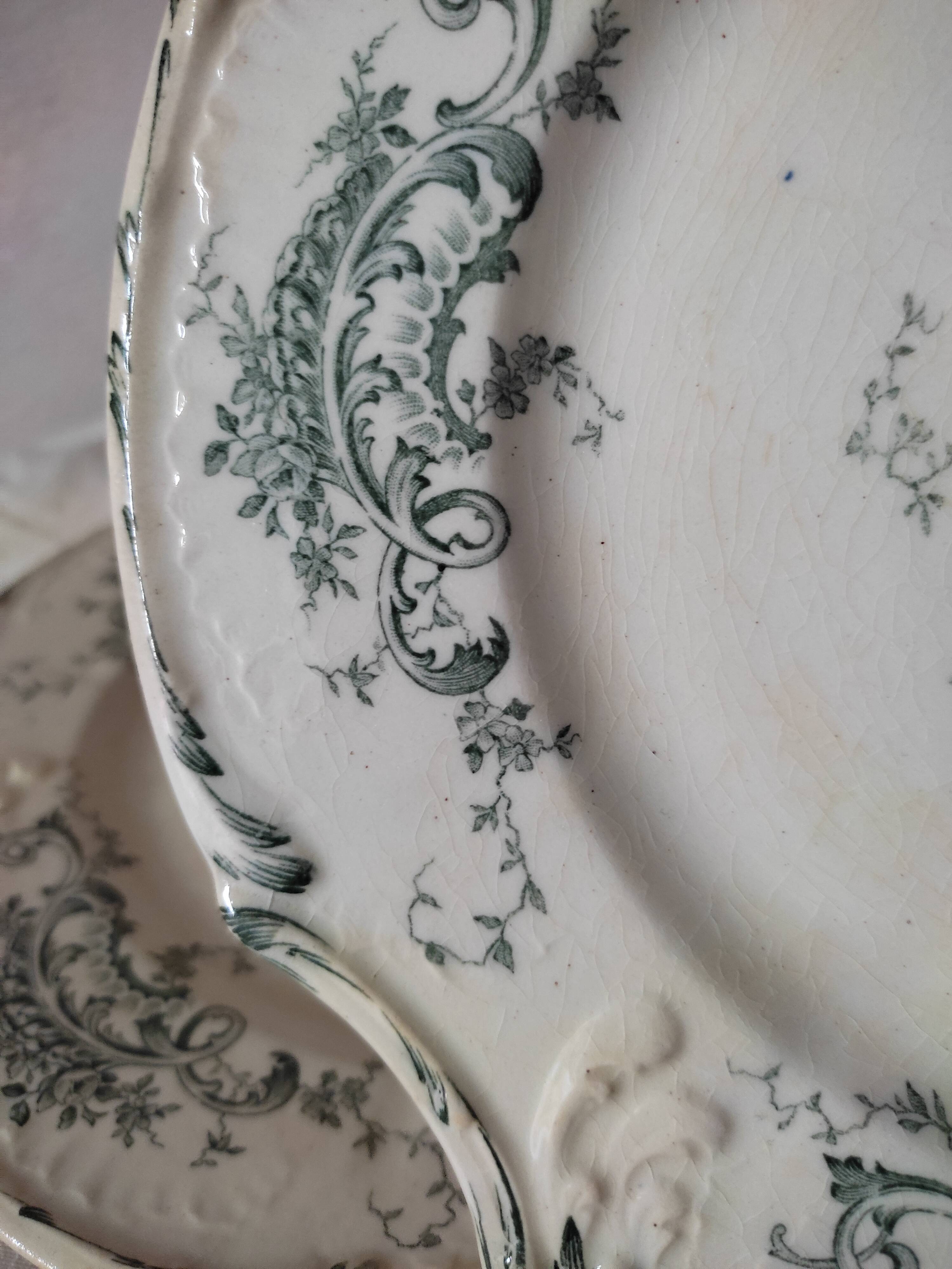 4 plates at the end of 1800 by Gien