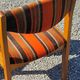 Set of 5 70s designer chairs in beech and orange and brown velvet Self éditeur