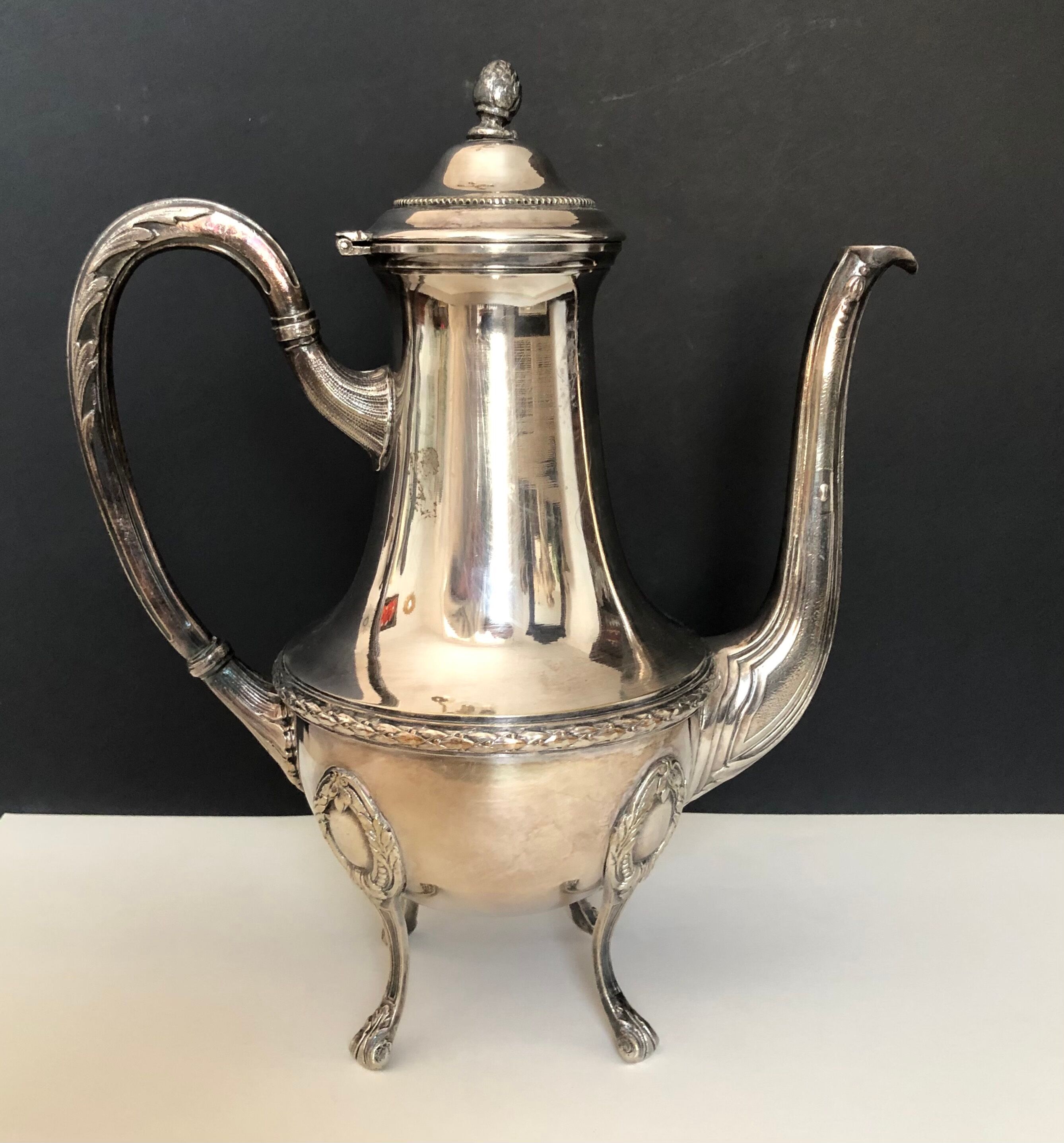 Silver metal coffee service