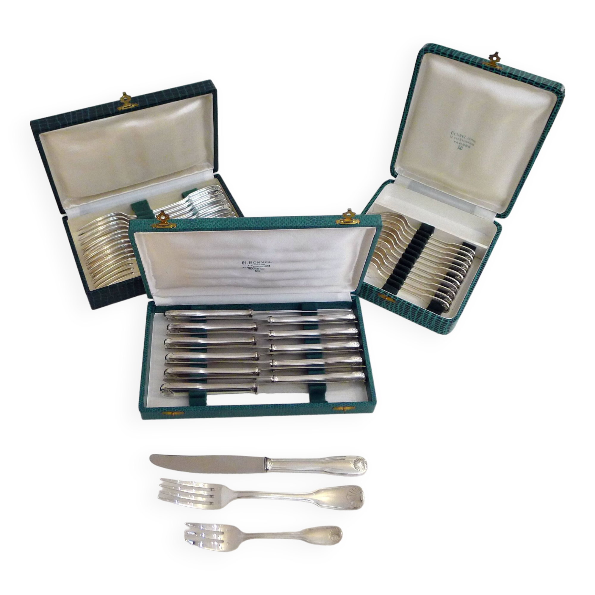 Cutlery set 36 pieces silver metal