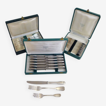 Cutlery set 36 pieces silver metal