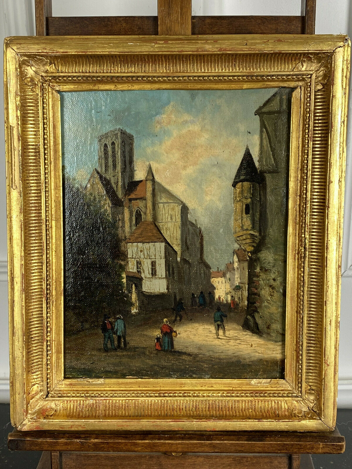 Oil on panel table from the early 19th century