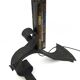 Poliarte Brutalist Italian Wrought Iron and Color Raw Glass Floor Lamp, 60