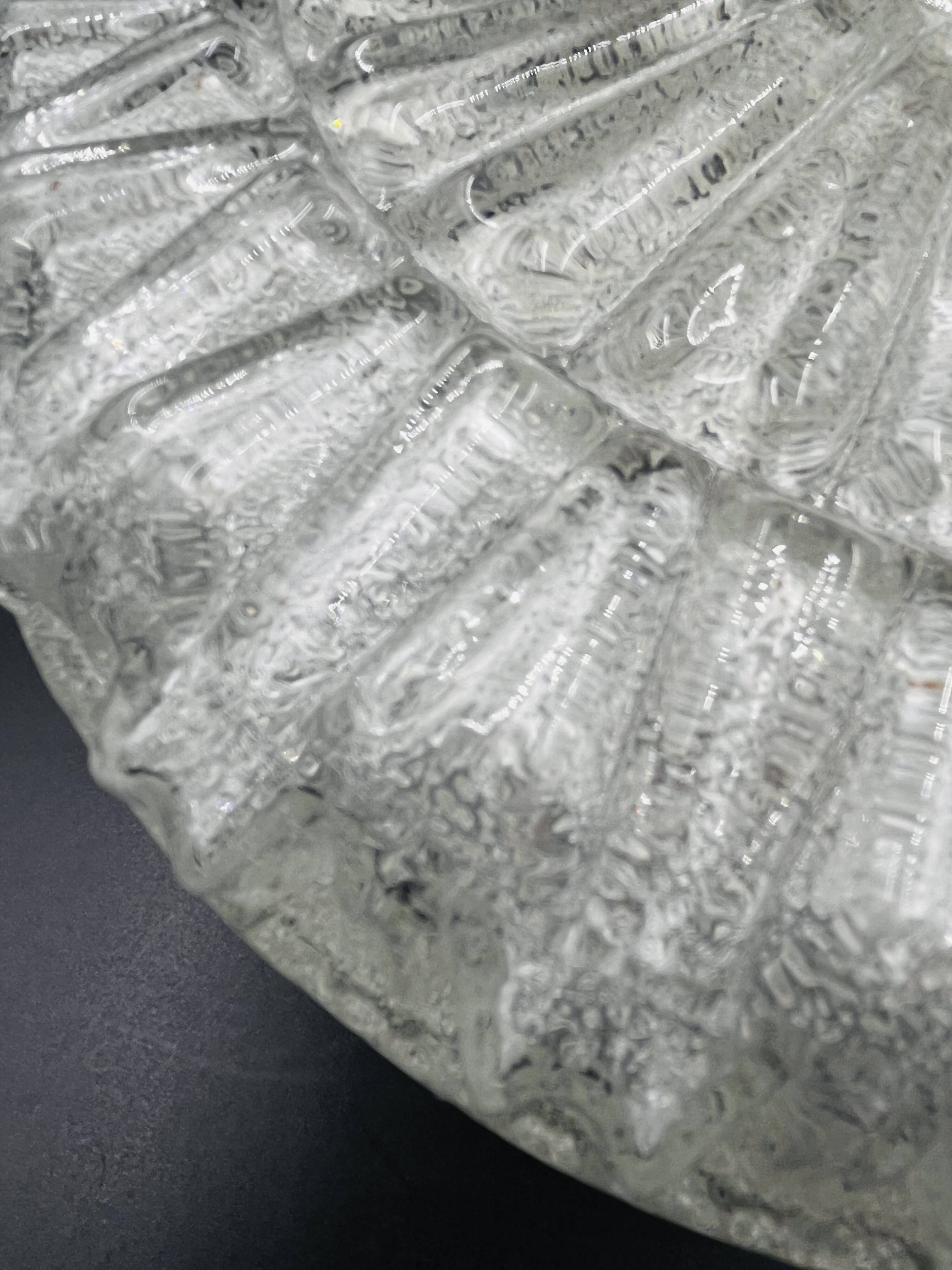 Plafonnier en verre relief sablé RZB