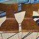 Set of 4 metal and wood chairs