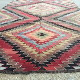 Vintage Turkish Kilim Kelim Rug 338x168 cm shabby chic wool, country home, boho