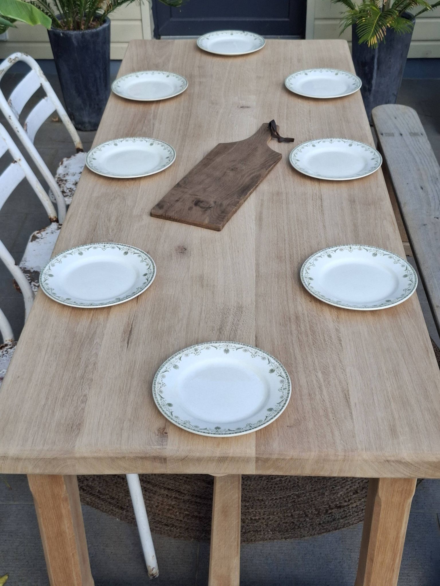 N052 table de ferme rénovée