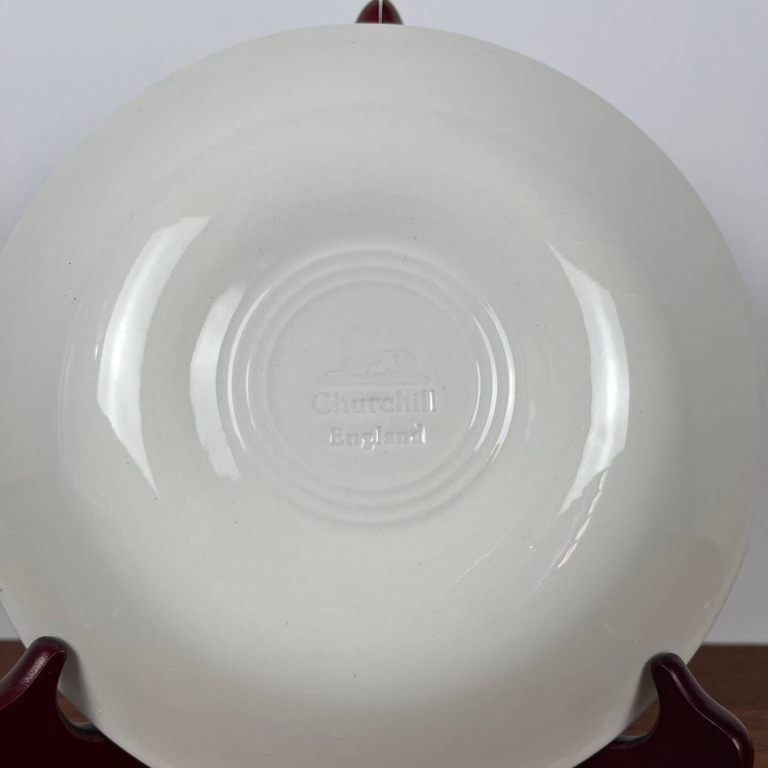 Set of 6 Churchill England soup plates, flower pattern, 1970