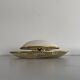 Mid-century golden metal wire and plastic ceiling light by Erco, 1950s, Germany.