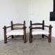 Pair of Dudouyt armchairs from the 1950s, oak.