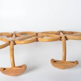 Portemanteau double en rotin