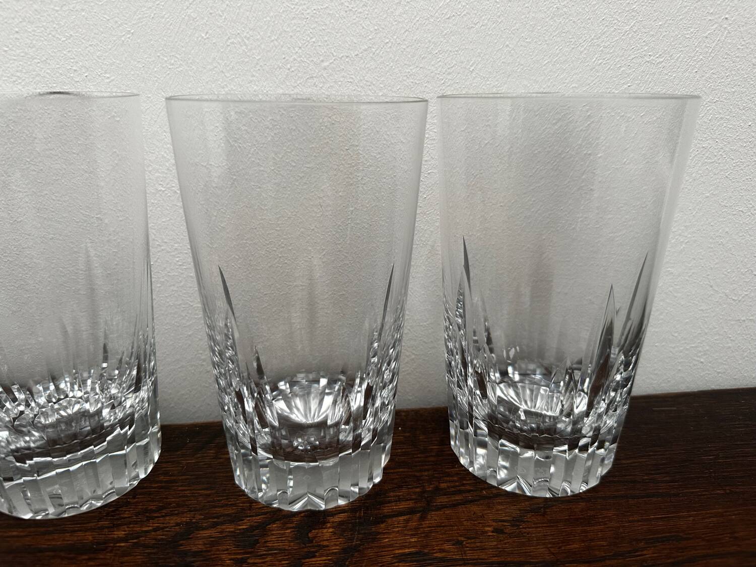 4 Baccarat Crystal Orangeade Glasses stamped Casino Model