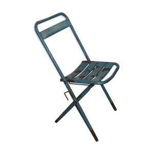 Chaise pliante en metal peint Tolix ,années 50