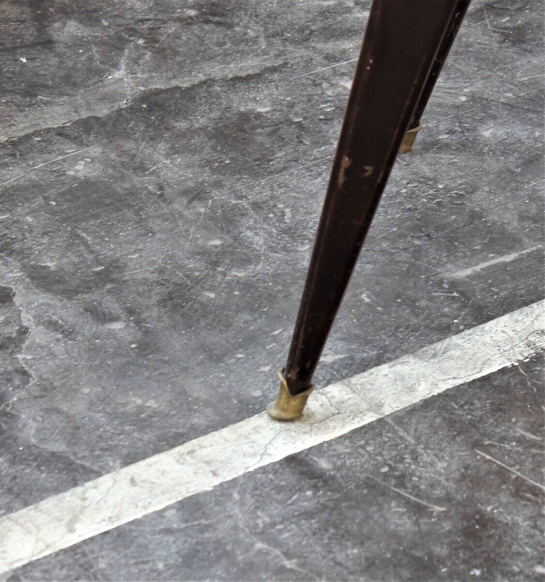 Mid-Century Velvet Dining Chairs, 1950s, Set of 4