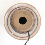 Handmade Søholm / Einar Johansen ceramic table lamp with jute lampshade / Mid-century Danish modern design / 1960s / 1970s