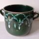 Old glazed terracotta planter Made in France winter garden garden decor