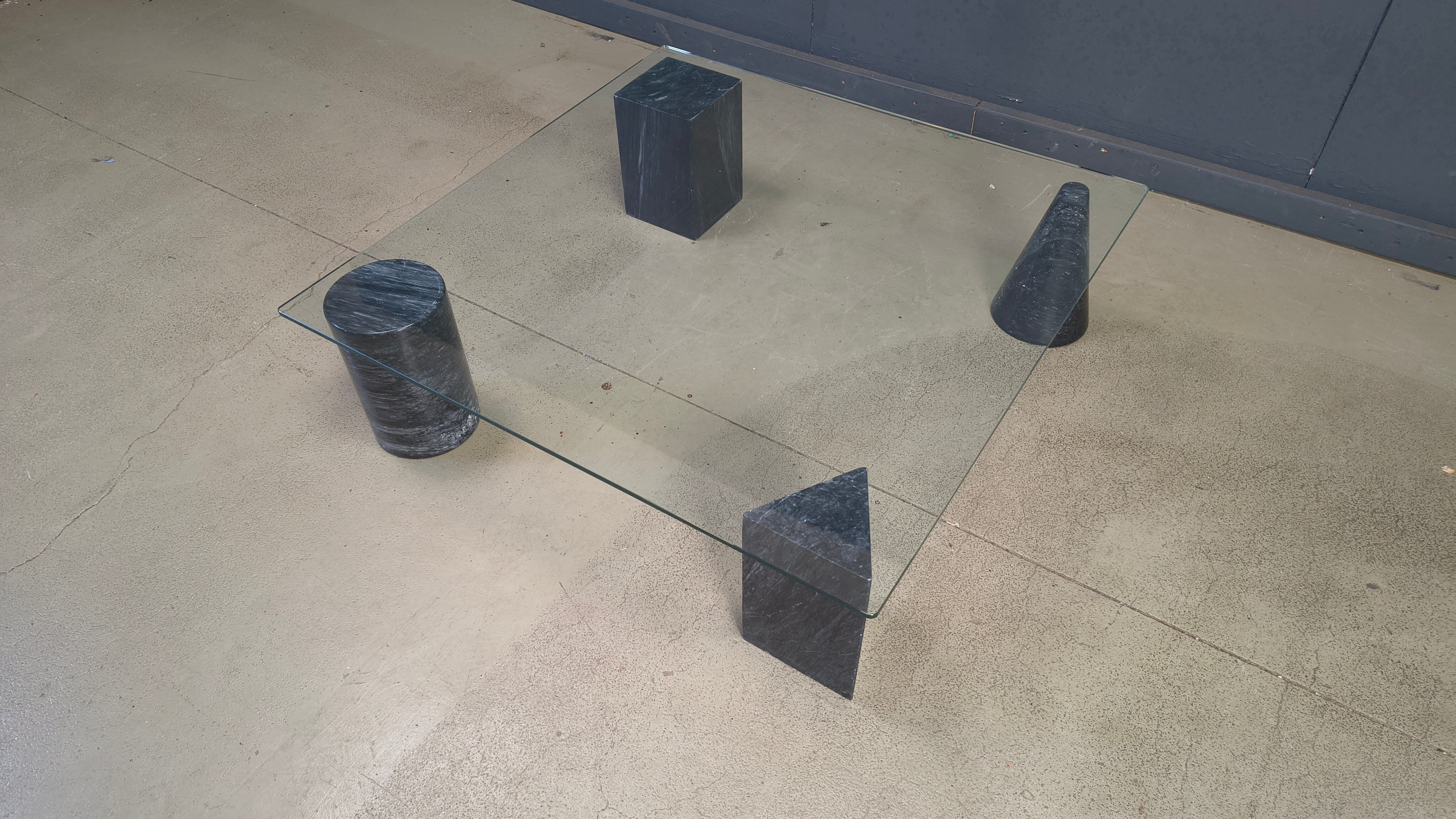 Vintage Italian marble coffee table, 1970s