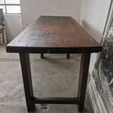 Workbench, brutalist console, solid wood