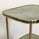 Vintage 50's brass and melamine marble imitation side table
