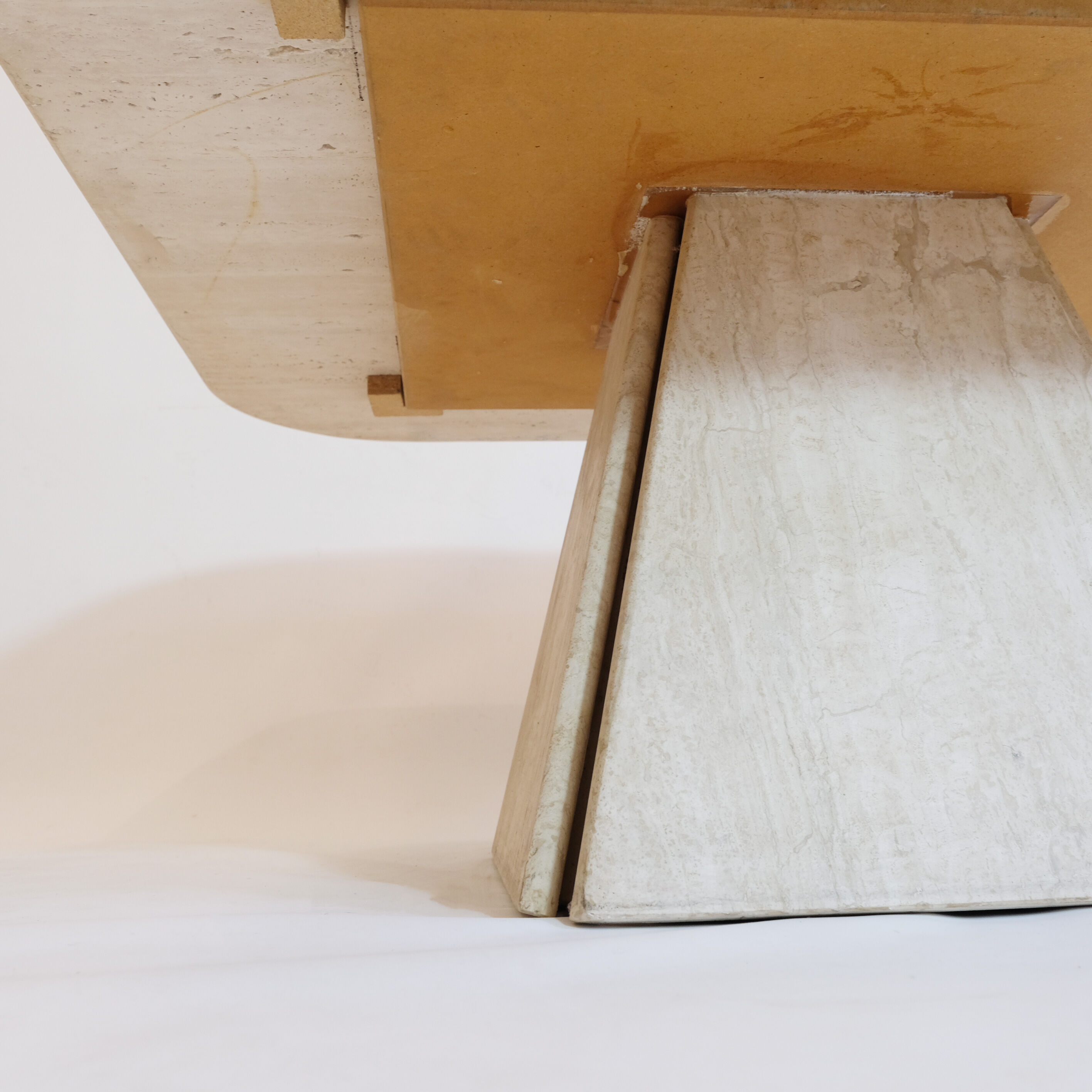 Coffee table in travertine Italian work of the 1970