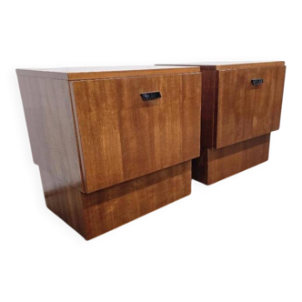 Set de 2 tables de chevet vintage / mini armoires / table d'appoint