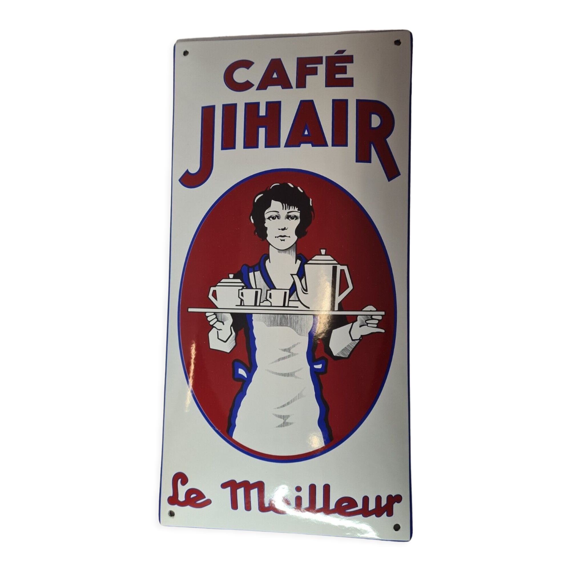 Coffee enamelled plate Jihair