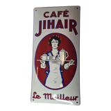 Coffee enamelled plate Jihair